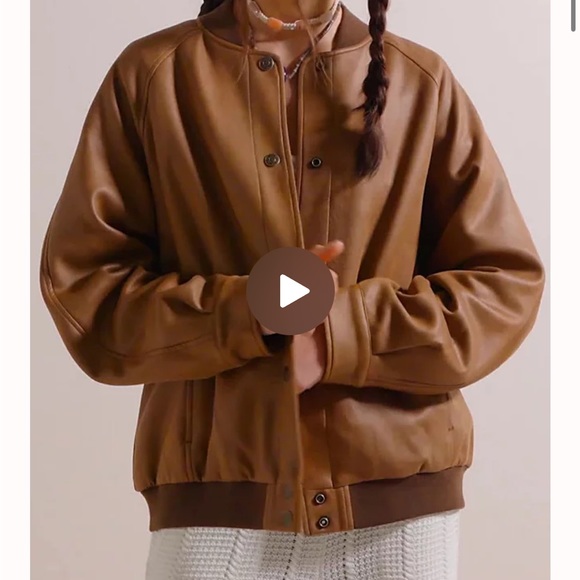 Free People leather jacket bomber - Picture 4 of 4